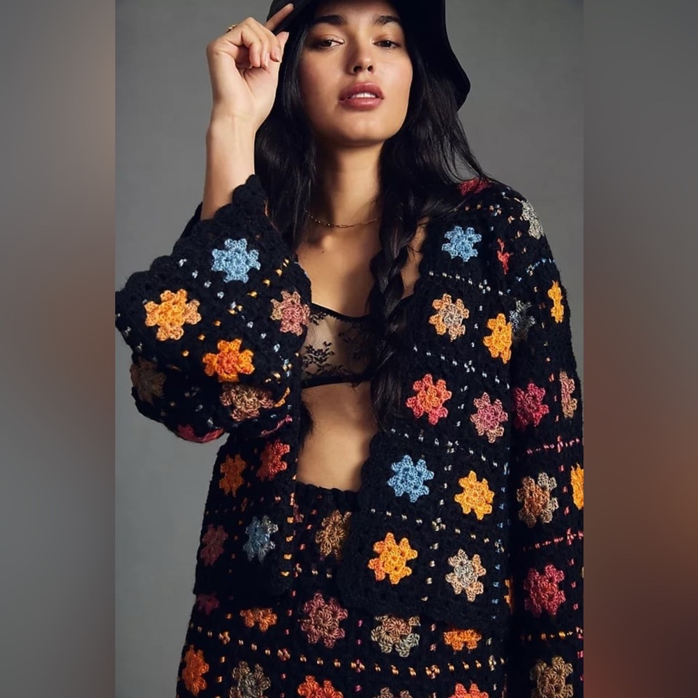 Anna Sui Crocheted Cardigan NEW